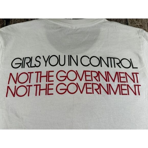 Bush Girls You In Control Razorblade Shirt Size Medium White - Picture 6 of 9